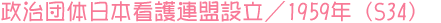 政治団体日本看護連盟設立／1959年（S34）